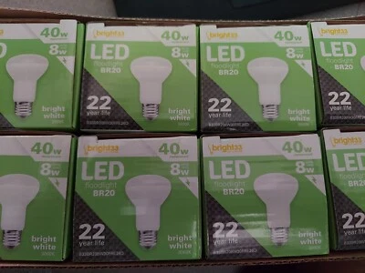 Bright33 LED floodlight 40w BR20 bright white 3000k, New 8 individualy boxed - Image 1 of 2
