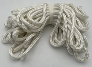 24 Metros - Doble Trenza Blanca en Trenza Barco Caballo Marino Cuerda - 14mm Diámetro - Imagen 1 de 4