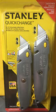 Stanley Quick-Change Utility Knife with Retractable Blade 2 Pack New USA MADE