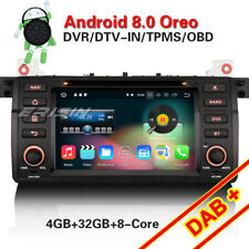8-Kern Autoradio Android 8.0 Navi GPS für BMW M3 E46 3er 320 MG ZT Rover 75 DAB+