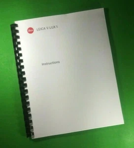 Owners Manual for Leica V-LUX 1 Camera 146 Pages W/Clear Covers! - Picture 1 of 1