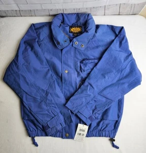 Woolrich Blue Hooded Full Zip Mesh Lined Windbreaker Jacket Men's Medium - Picture 1 of 8