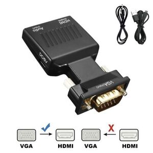 HD 1080P VGA to HDMI Male to Female Video Adapter Cable Converter with Audio