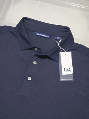 Cutter Buck Performance Navy Blue Golf Polo Men Size Large - Image 1 of 4