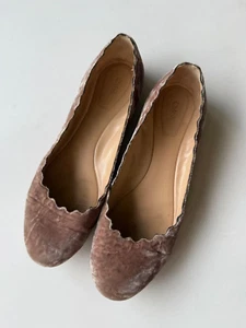 Chloe Scalloped Velvet ballet flats Sz EUR 38 - Bild 1 von 22