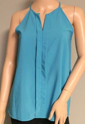 KARLIE WOMEN'S TEAL BLUE LIGHTWEIGHT SLEEVELESS POLYESTER TOP TANK CAMI NEW - Imagem 1 de 4