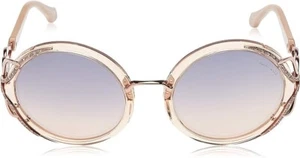 Roberto Cavalli Massarosa 1076 72X Clear Pink Round Sunglasses Frame 59-22-135 - Picture 1 of 2