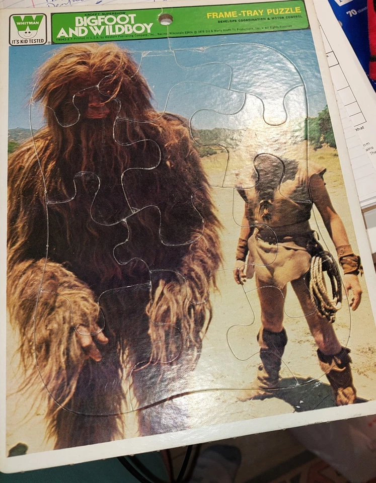 Vintage Whitman Bigfoot and Wildboy Frame Tray Puzzle 1978! - Image 1 of 1