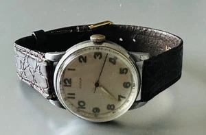 Cyma Authentic 15 Jewels  Military Style Stainless St. GWO Swiss Mens Wristwatch - Picture 1 of 11