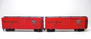 Pair HO Burlington  Route "Way of the Zephyrs" 40' Sliding Door Boxcar Low Ship - Picture 1 of 5