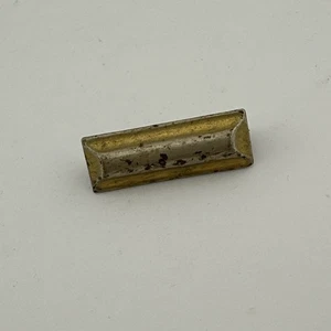 WW1 Era US Army 2nd Lieutenant Coffin Style Gold Tone Hat Pin Bar - Picture 1 of 5