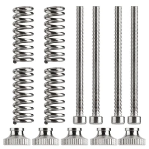 5x/Set M3 Thread Screws Nuts Le-veling Spring Knob Components Hex Stainless S FY - Afbeelding 1 van 7