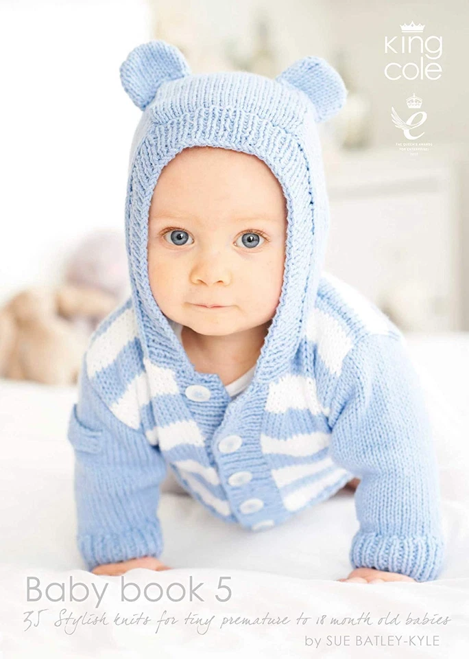 King Cole Baby Knitting Patterns Book 5 - 35+ Items Coats Cardigans Hat Booties - Image 1 of 4
