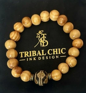 Handmade Wooden Beaded Bracelet – African Tribal Style Unisex . - Picture 1 of 2