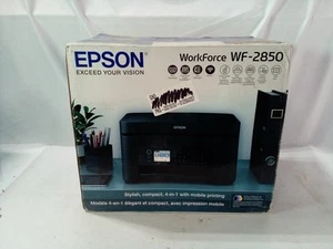 Epson WorkForce WF-2850 Wireless AIO Color Inkjet Printer Copy Scan Fax - Picture 1 of 10