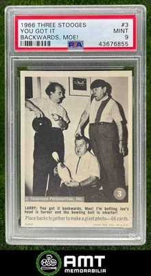 43676855 1966 Fleer The Three Stooges #3 You Got It Backwards, Moe! PSA 9 - Image 1 of 3