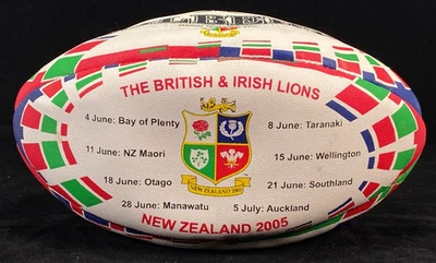 Balón Gilbert Fechas Oficiales del Tour-Leones Británicos e Irlandeses-Nueva Zelanda 2005-Rugby Foto 1 de 4