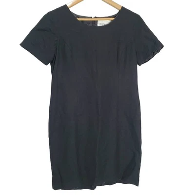Vestido Adolfo Studio Vintage Mujer Talla 6P Negro Lino Y2K Friends Whimsygoth LBD Foto 1 de 4