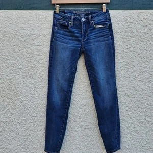 American Eagle medium wash skinny jeans size 4S short 26.5 in inseam - Picture 1 of 6