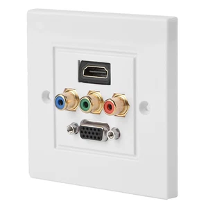  VGA 3RCA Threeinone Integrated Multimedia Wall Panel Video Socket FY - Afbeelding 1 van 8