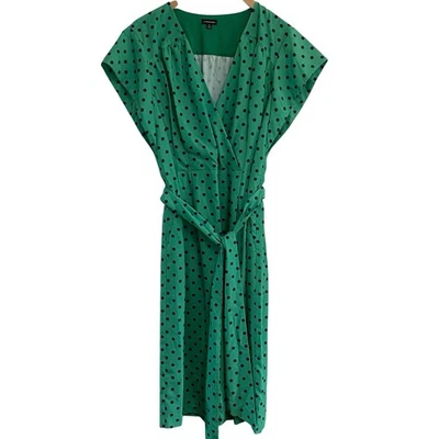 J Peterman в горошек галстук талии платье женщин плюс размер 14 опрятный свадебный офис  - Изображение 1 из 4