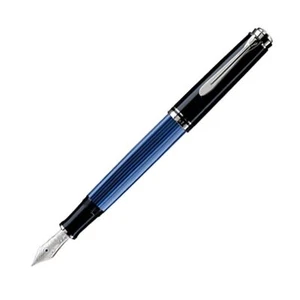 PELIKAN Füllhalter Souverän M805 schwarz-blau 18 kt. Goldfeder F - fein - Bild 1 von 4