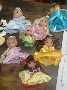Disney Parks MINI PRINCESS SET Precious Moments Dolls LIMITED 7 total 6” dolls - Picture 1 of 18