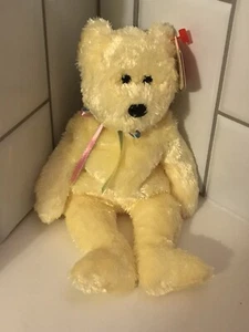 TY Beanie Baby Sherbet Ostern gelb Teddybär neu mit Etikett 26. November 2001 Geburtstag - Bild 1 von 9