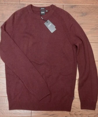 Hugo Boss $398 Men's Banilo Regular Fit Dark Red 100% Cashmere Knit Sweater L - Image 1 of 4