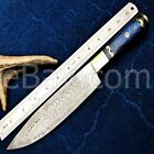 12'' Handmade Damascus Fancy Chef With Steel Bolster Knife W/Sheath-36140