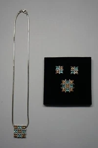 Schönes M&M Schmuck Set aus 925 Silber - Aquamarin & Topas - Bild 1 von 4