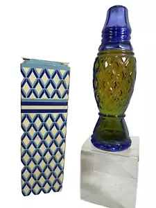 Avon Crystal Point Salzstreuer Cotillion Cologne blau 2 leere Flaschen plus 1 Box - Bild 1 von 9