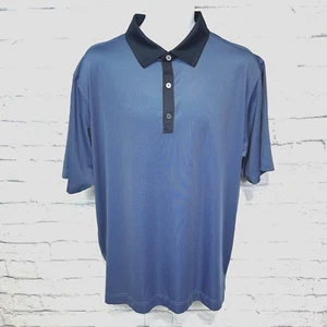 Footjoy Polo Shirt Mens Large Blue Golf Performance Stretch Moisture Wicking FJ - Picture 1 of 12
