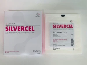 Systagenix Silvercel Antimicrobial Alginate Dressing 4-1/4'' x 4-1/4'' PK/10