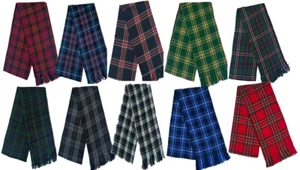 Scottish Ladies Tartan Sash Plaid Sash with Fringed Ends 10.5"x96" bay R A X - Picture 1 of 5