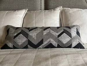 West Elm Lumbar Pillow Cover Broken Arrow NWT! Platinum 13.5 x 35.5 Southwest - Picture 1 of 3