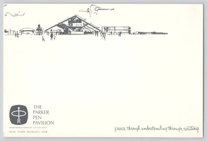 Postal Feria Mundial de Nueva York Parker Pen Pavilion Continental Talla 1964-1965 - Imagen 1 de 2
