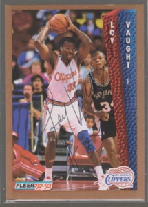 Autographed 92/93 Fleer Loy Vaught - Clippers - Bild 1 von 1