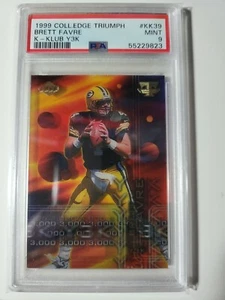 1999 Edge Triumph Brett Favre K Klub Y3K /1000 card #KK39 graded PSA 9 POP 5 - Picture 1 of 2