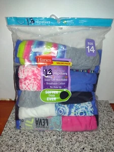 Thirteen Hanes Hipsters SIZE 14 girls Underwear. Asst. Colors. New. - Picture 1 of 3