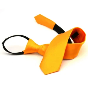 Kids Pre-tied Neck Tie Casual Wedding Party Zipper Lazy Tie Boys Narrow Necktie - Picture 1 of 34