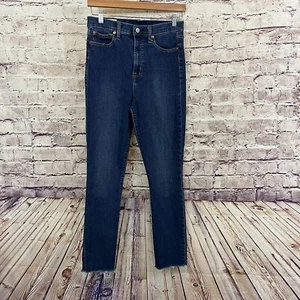Gap Jean Womens 29/8 Long True Skinny Raw Hem High Rise Medium Wash Denim - Picture 1 of 8