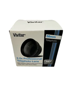 Vivitar Pro 2x Telephoto Lens Converter 58mm Threading Auto Focus Lightweight - Picture 1 of 6