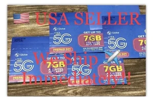 Globe Prepaid Sim Card Philippines 5G LTE Up To 7 GB FOR All sites And Apps - Picture 1 of 6