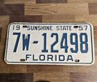 Orig Vintage 1957 Orange County Florida plaque d'immatriculation étiquette succession trouver