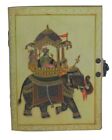 Farbe Elefant Aufdruck Lederhülle Tagebuch Ungefüttert Leere Notizbuch Vintage