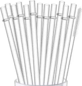 12 Pack 13 Inch Extra Long Silicone Straws Reusable Tumbler Drinking Straws - Picture 1 of 8