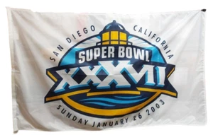 SUPER BOWL XXXVII 2003 - SAN DIEGO CALIFORNIA - BANNER - WINCRAFT SPORTS 60"X33" - Imagen 1 de 2