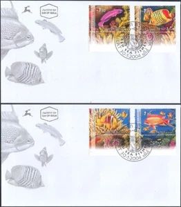 Israel 2003 Red Sea Fish/Marine/Nature/Corals/Animals 4v set FDCs (2) (n11335) - Picture 1 of 1