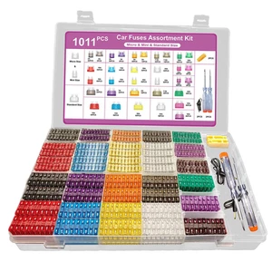 Juego de fusibles de coche de 1011 piezas estándar mini micro 2A-40A con kit de probadores y extractores - Imagen 1 de 8